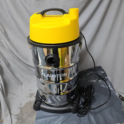 KLARSTEIN VACUUM CLEANER – STAINLESS STEEL CYLINDER WITH YELLOW TOP