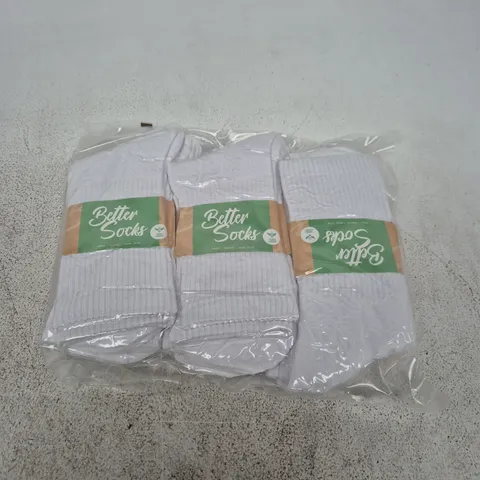 BETTER SOCKS – 6 PAIRS TRAINER SOCKS, WHITE