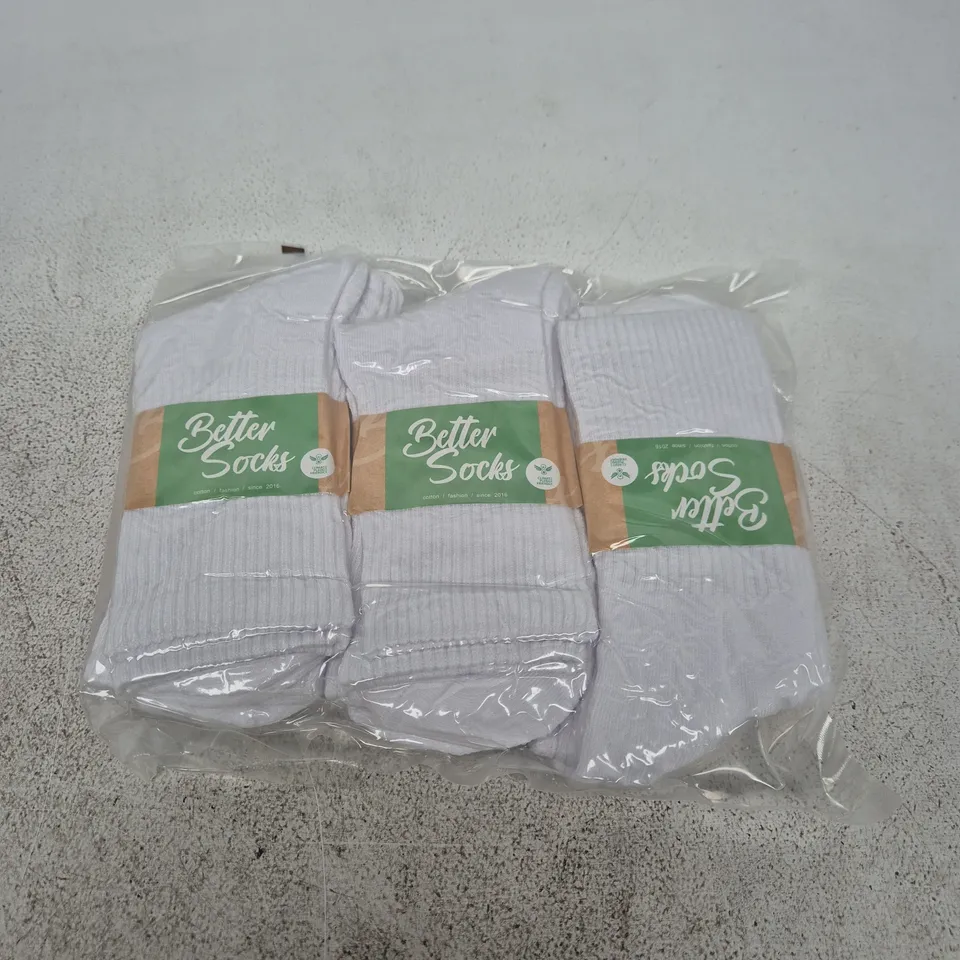 BETTER SOCKS – 6 PAIRS TRAINER SOCKS, WHITE