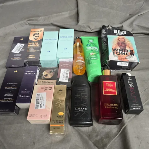 APPROXIMATELY 12 ASSORTED HEALTH & BEAUTY PRODUCTS TO INCLUDE HAND WASH, SUPREME CREME TAN, AND GIVE ME SHAMPOO ETC.
