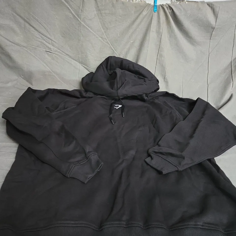 GYMSHARK BLACK OVERSIZED HOODIE SIZE M