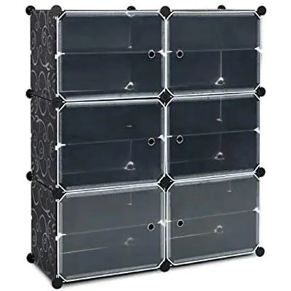  BOXED PLASTIC FOLDABLE MODULAR SHOE ORGANISER (1 BOX) 