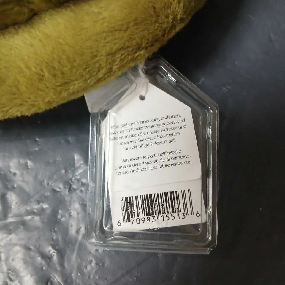 JELLYCAT PLUSH TORTOISE WITH SCARF & HAT – CREAM & OLIVE (LONDON)