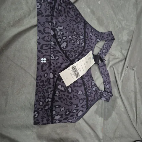 SWEATY BETTY WOMEN'S ACTIVEWEAR TOP – PURPLE LEOPARD PRINT
