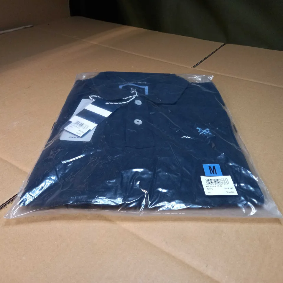 PACKAGED CREW CLOTHING COMPANY NAVY POLO TOP - MEDIUM