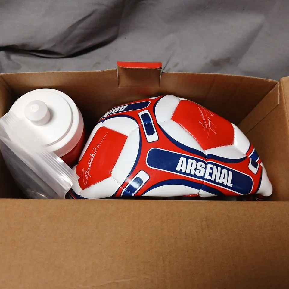 ARSENAL OFFICIAL SIGNATURE FOOTBALL GIFT SET – BALL & WATER BOTTLE