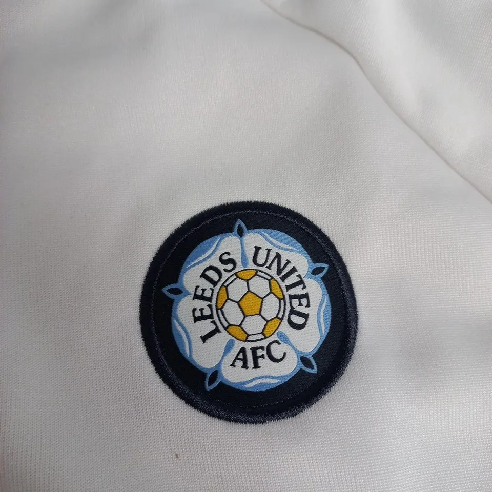 ADIDAS LEEDS UNITED AFC TRACK JACKET – WHITE/ NAVY, UK M (US M) WITH TAGS