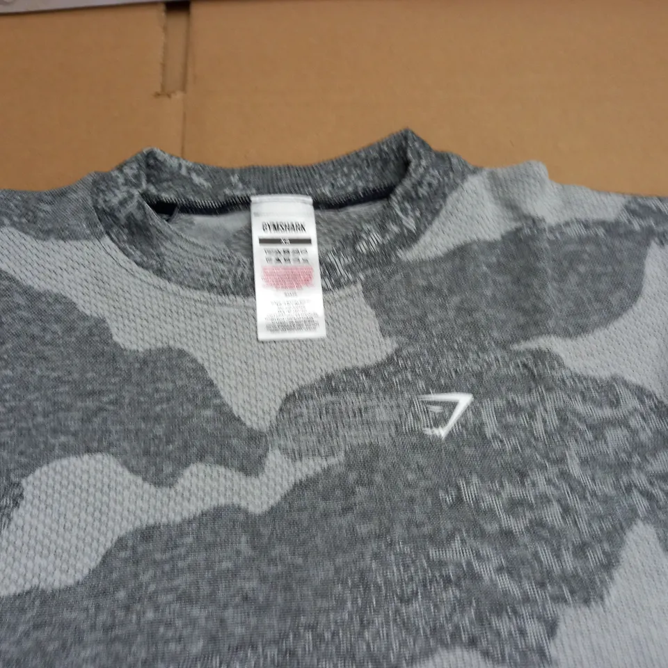 GYMSHARK LONG SLEEVE GREY TRAINING TOP - XS