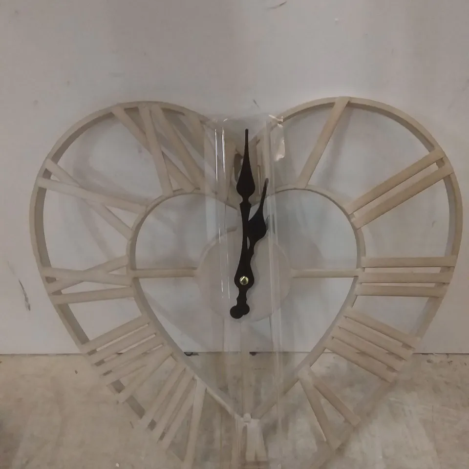 BOXED WIDDOP AND CO HEART WALL CLOCK 