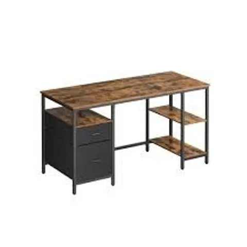 BOXED SONGMICS HOME COMPUTER DESK – INDUSTRIAL STYLE RUSTIC BROWN