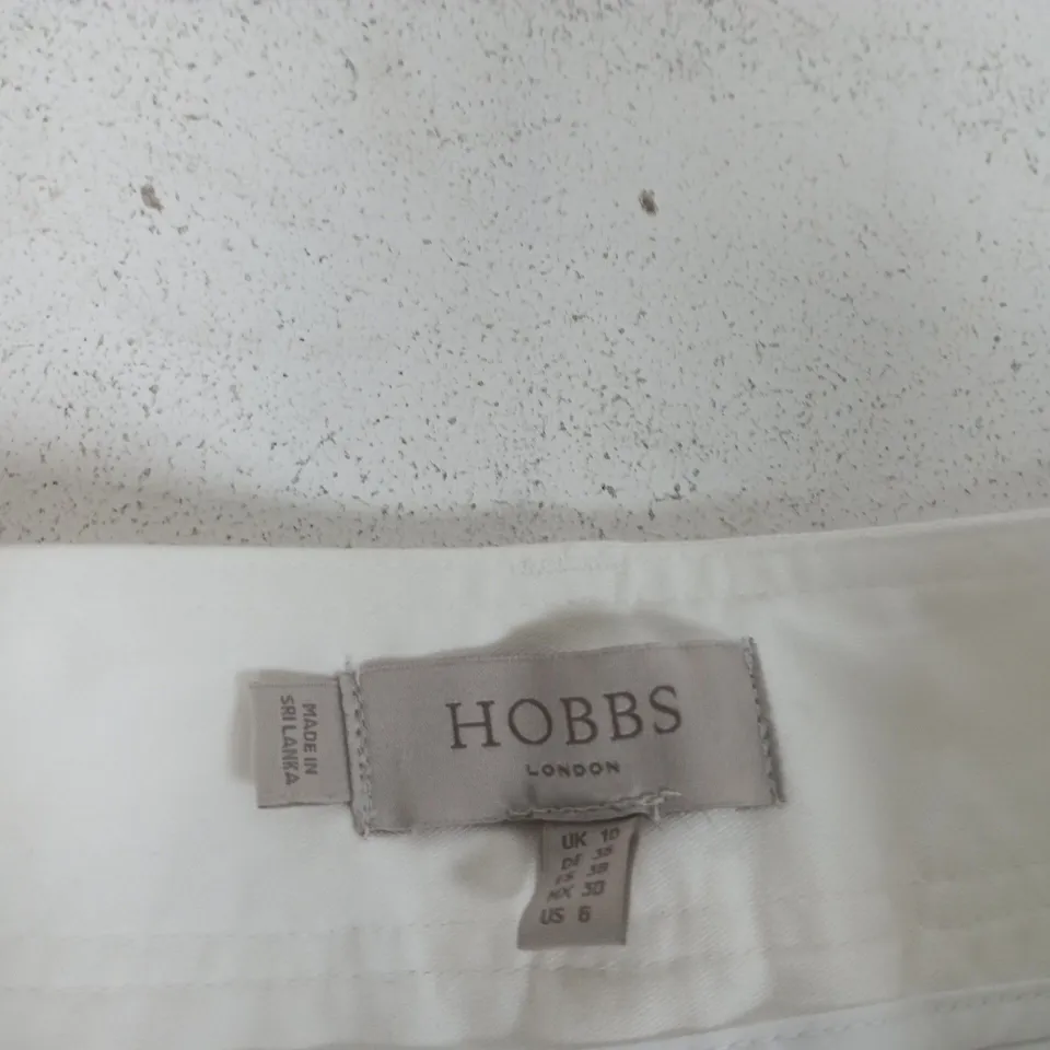 HOBBS LONDON WHITE TAILORED SHORTS SIZE UK 10