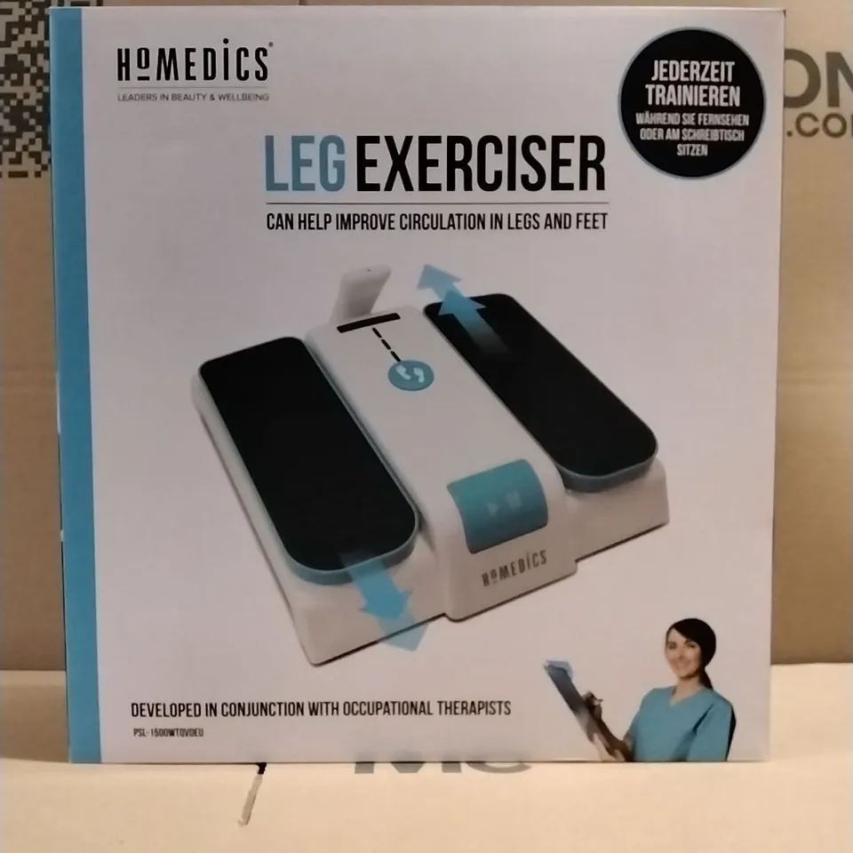 BOXED AS NEW HOMEDICS LEG EXERCISER IN WHITE