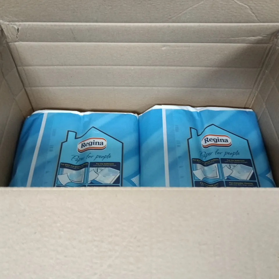 LOT OF 4 REGINA BLITZ PACKS OF HOUSEHOLD TOWELS - 4 X 140 SHEET