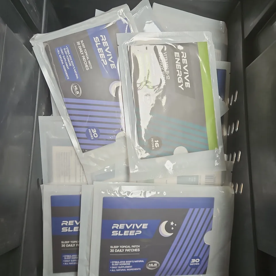 TOTE OF APPROXIMATELY 20 REVIVE ENERGY AND SLEEP PATCHES