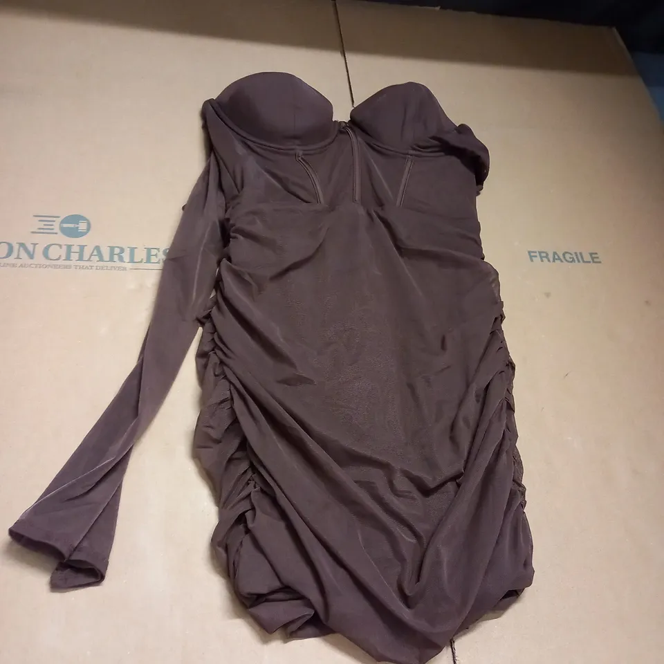 OH POLLY CHOCOLATE MINI DRESS SIZE 10