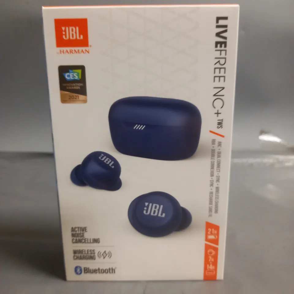 BRAND NEW JBL LIVEFREE NC+ TWS EARBUDS - BLUE