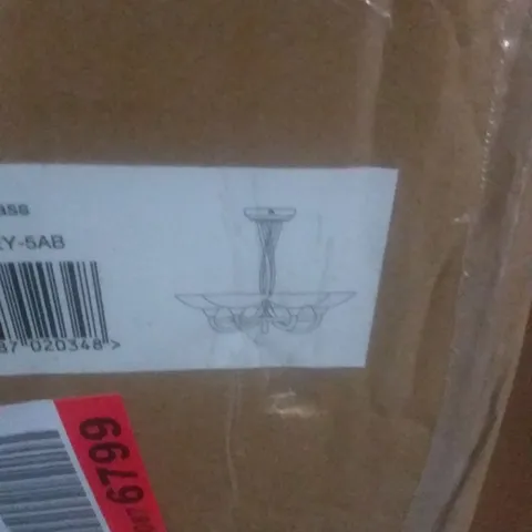 BOXED CAGNEY GLASS SEMI FLUSH MOUNT