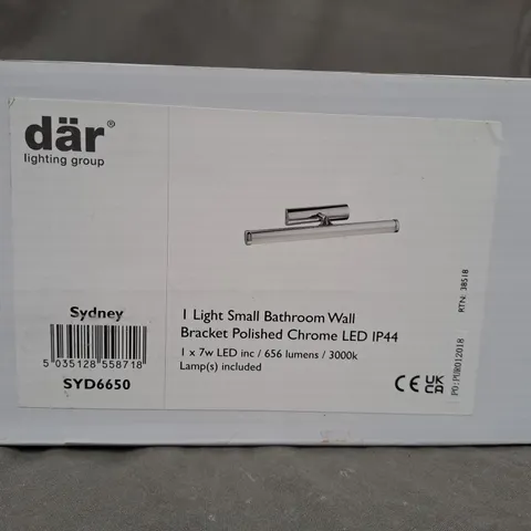 1 LIGHT SMALL BATHROOM WALL BRACKET POLISHED CHROME LED IP44 