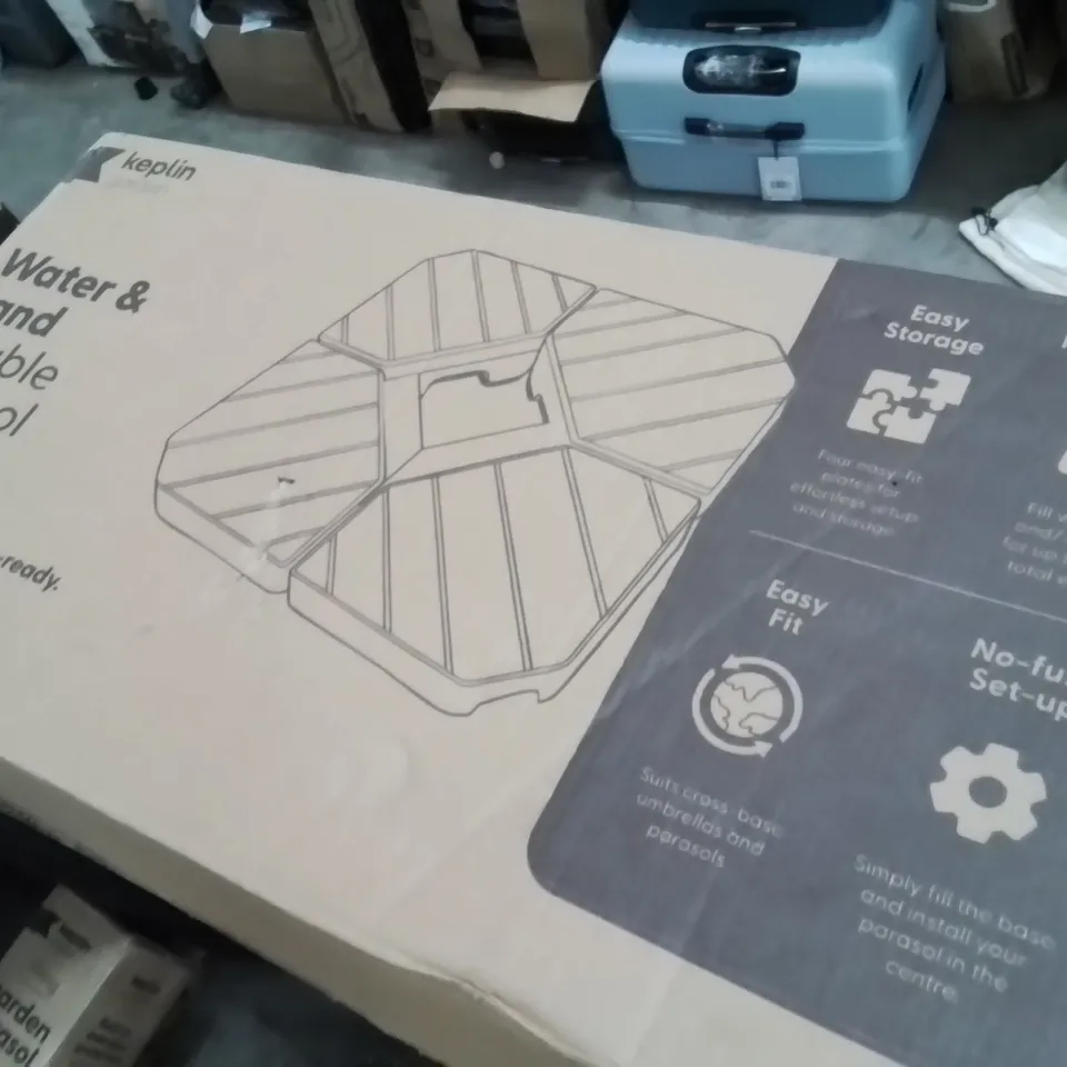 BOXED KEPLIN WATER&SAND FILLABLE PARASOL BASE 