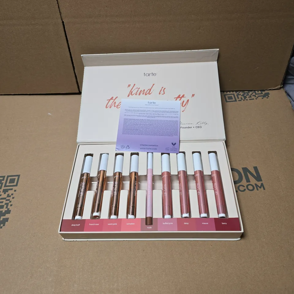 TARTE HIGH PERFORMANCE NATURALS SET, LIP PLUMP/LIP SATIN BOXED
