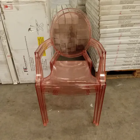 SET OF 2 PLASTIC STACKABLE DINING CHAIRS