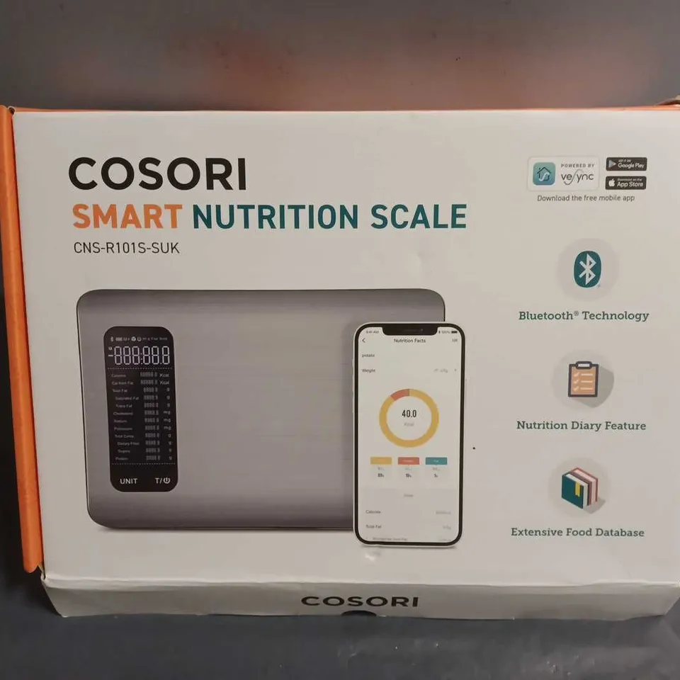 BOXED COSORI SMART NUTRITION SCALE