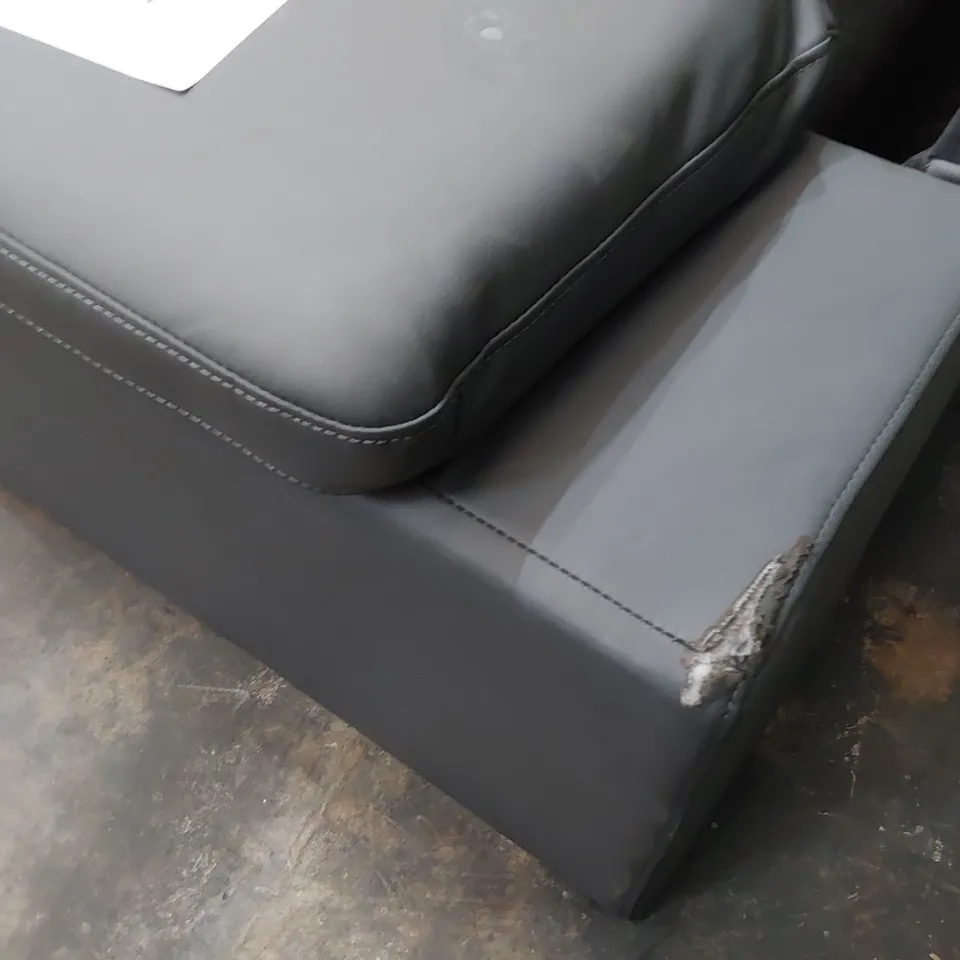 DESIGNER TWO SEATER BASE GREY LEATHER 