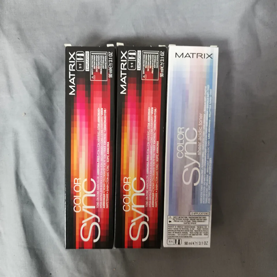 APPROXIMATELY 20 ASSORTED MATRIX SO COLOUR SYNC HAIR COLOURS 