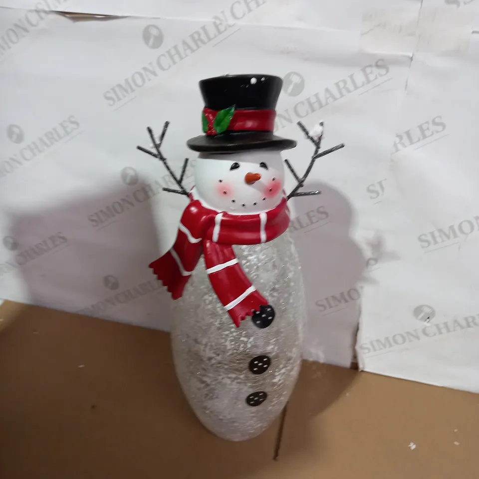 FESTIVE PRE-LIT LARGE GLASS CHRISTMAS CHARACTER