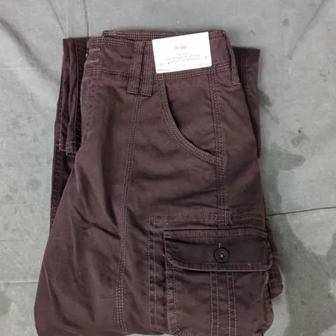 HOLLISTER BAGGY LOW-RISE CARGO PANTS IN BROWN SIZE 32 SHORT