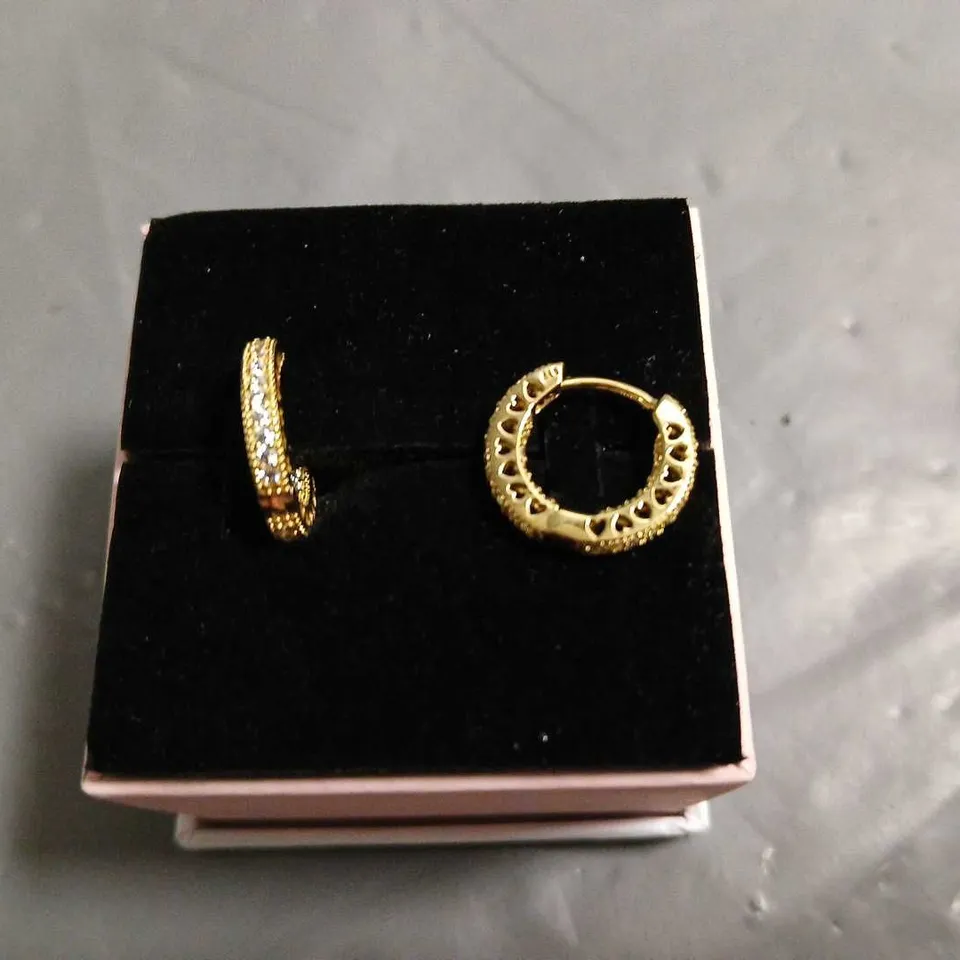 BOXED PAIR OF PANDORA HOOP EARRINGS