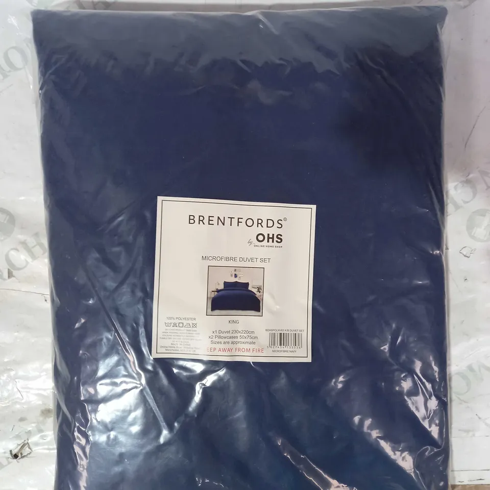 BRENTFORDS MICROFIBRE DUVET SET - KING