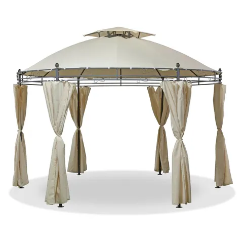 BOXED IRICK 3.5M X 3.5M STEEL PATIO GAZEBO (1 BOX)