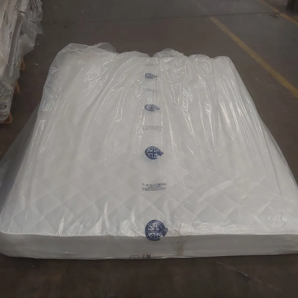 QUALITY BAGGED DESIGNER KING SIZE 150cm AIRSPRUNG LUXURY QUILTED MEDIUM MATTRESS