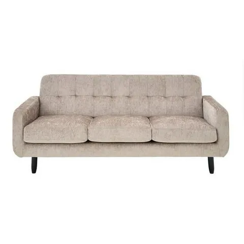 BOXED DESIGNER OSLO THREE SEATER SOFA - NATURAL FABRIC