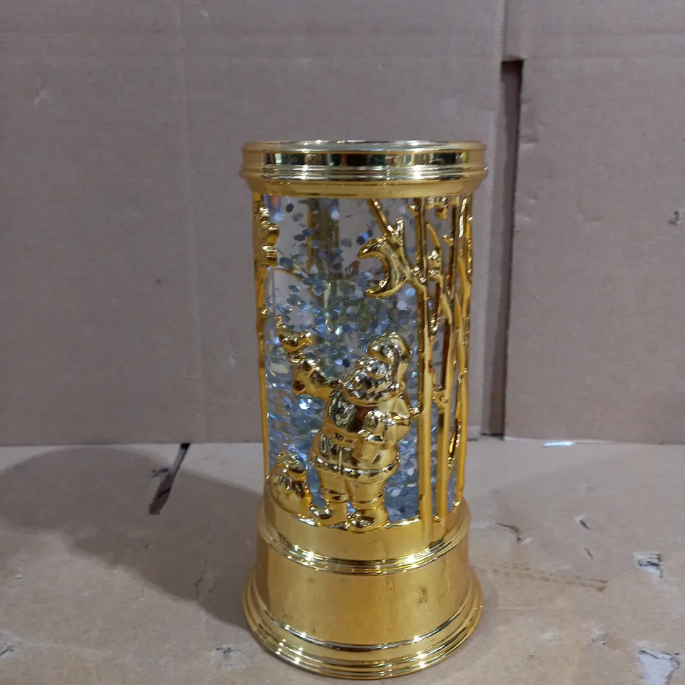 CHRISTMAS GOLD THEME DECORATIVE FLAMELESS CANDLE HOLDER 