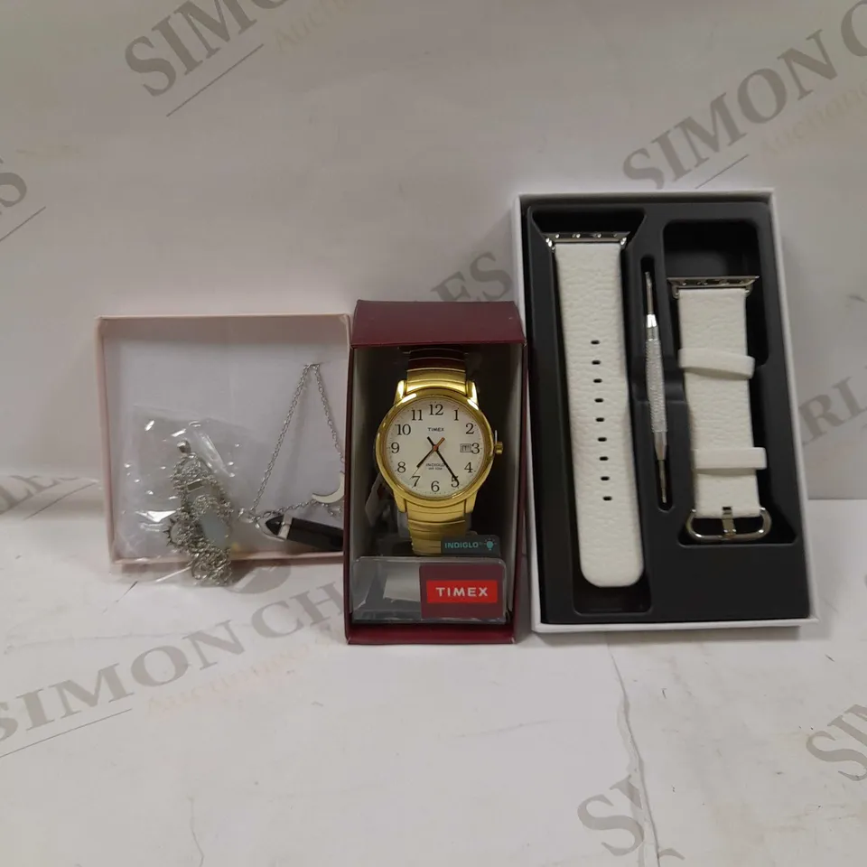 LOT OF APPROX 20 ASSORTED ITEMS - WATCH-WATCH STRAPS-NECKLESS