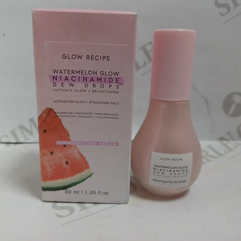 GLOW RECIPE WATERMELON GLOW NIACINAMIDE DEW DROPS HIGHLIGHTING SERUM - 40ML