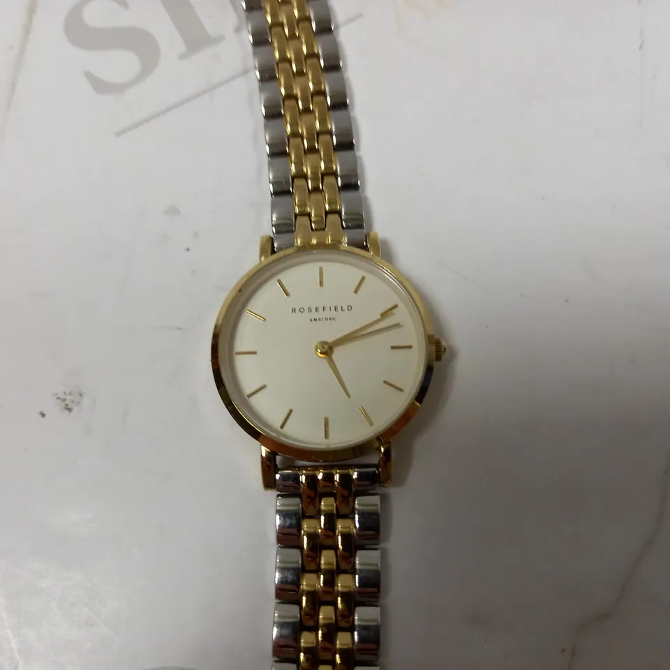 ROSEFIELD WATCH WITH SMALL STRAP - GOLD/SILVER EFFECT 