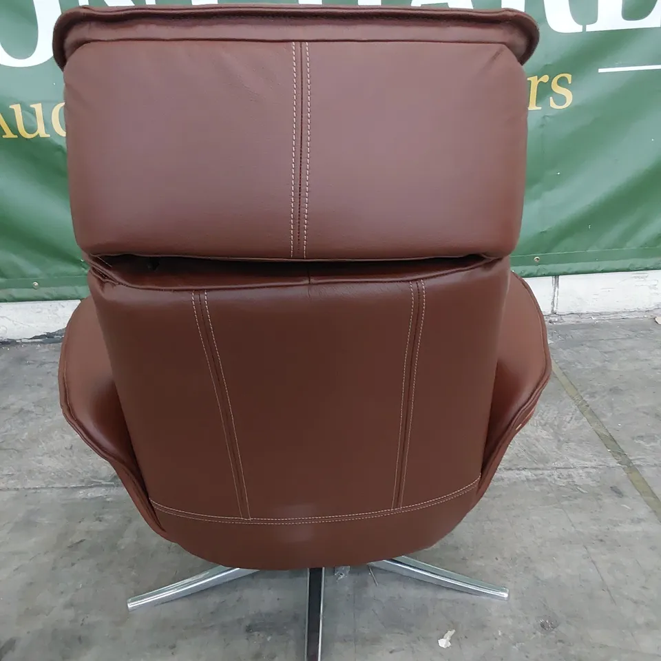 QUALITY BRITISH DESIGNER G PLAN OSLO POWER RECLINING CHAIR CAMBRIDGE CONKER LEATHER 