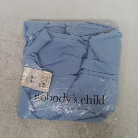 BAGGED NOBODY'S CHILD CATERINA MIDI DRESS IN BLUE SIZE UK 12