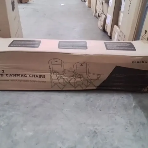 BOXED SET OF 2 VOYAGER PADDED CAMPING CHAIRS