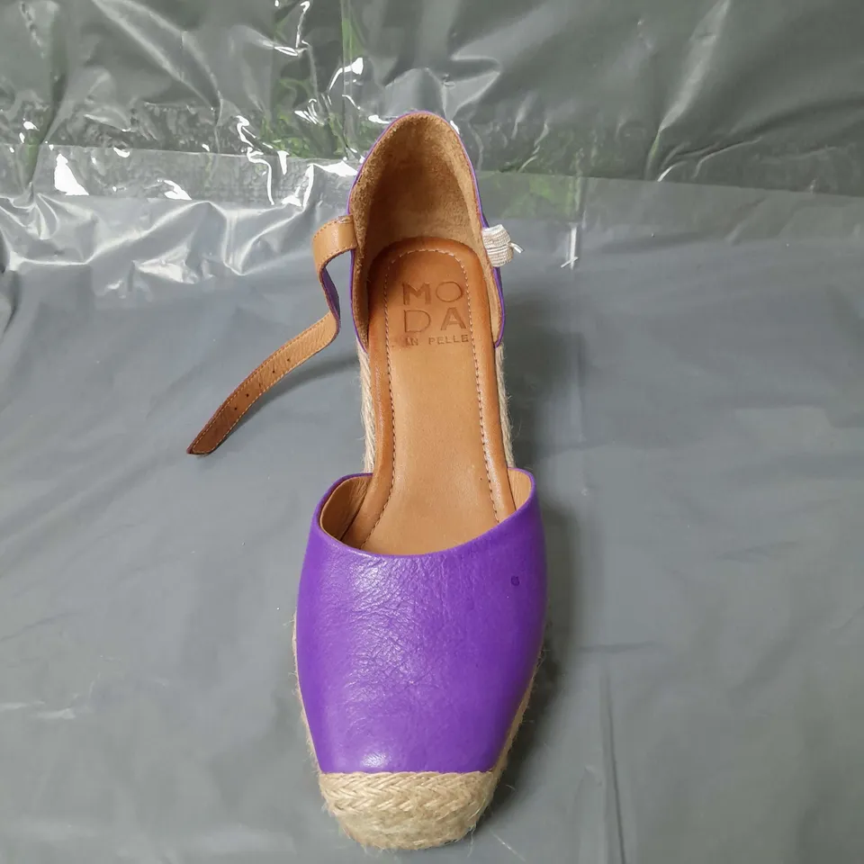 MODA IN PELLE WEDGE HEEL SANDALS PURPLE SIZE EU 37