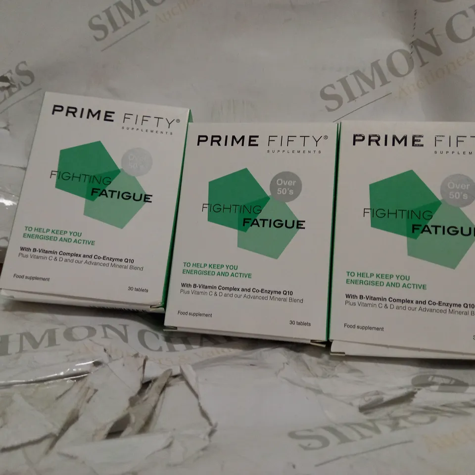 LOT OF 3 BOXES OF PRIME FIFTY FIGHTING FATIGUE ENERGY TABLETS - FOR OVER 50'S