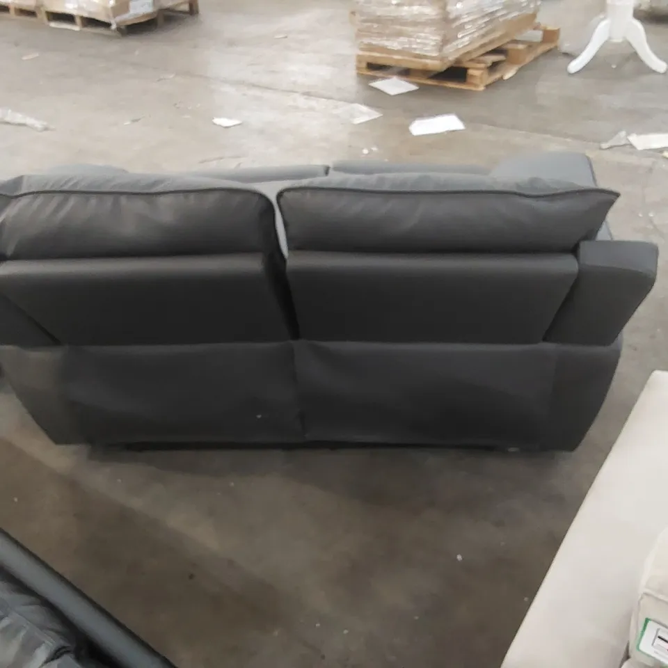 QUALITY DESIGNER 2-SEATER MANUAL RECLINER FAUX LEATHER SOFA 