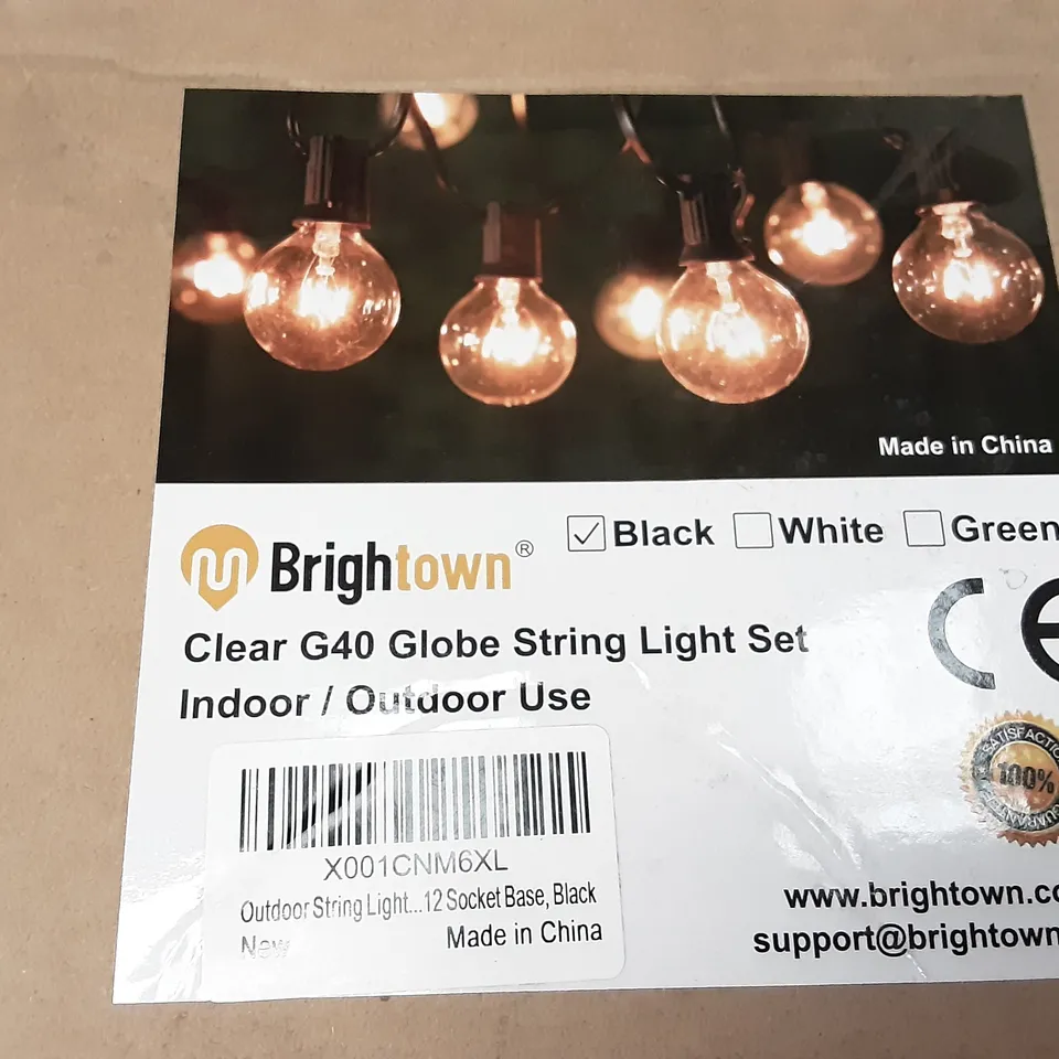 PALLET OF 180 BOXES OF BRIGHTOWN CLEAR G40 GLOBE STRING LIGHT SETS