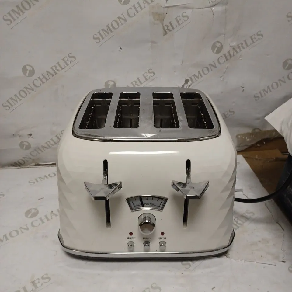 DE'LONGHI BRILLANTE CTJ4003W 4-SLICE TOASTER - WHITE