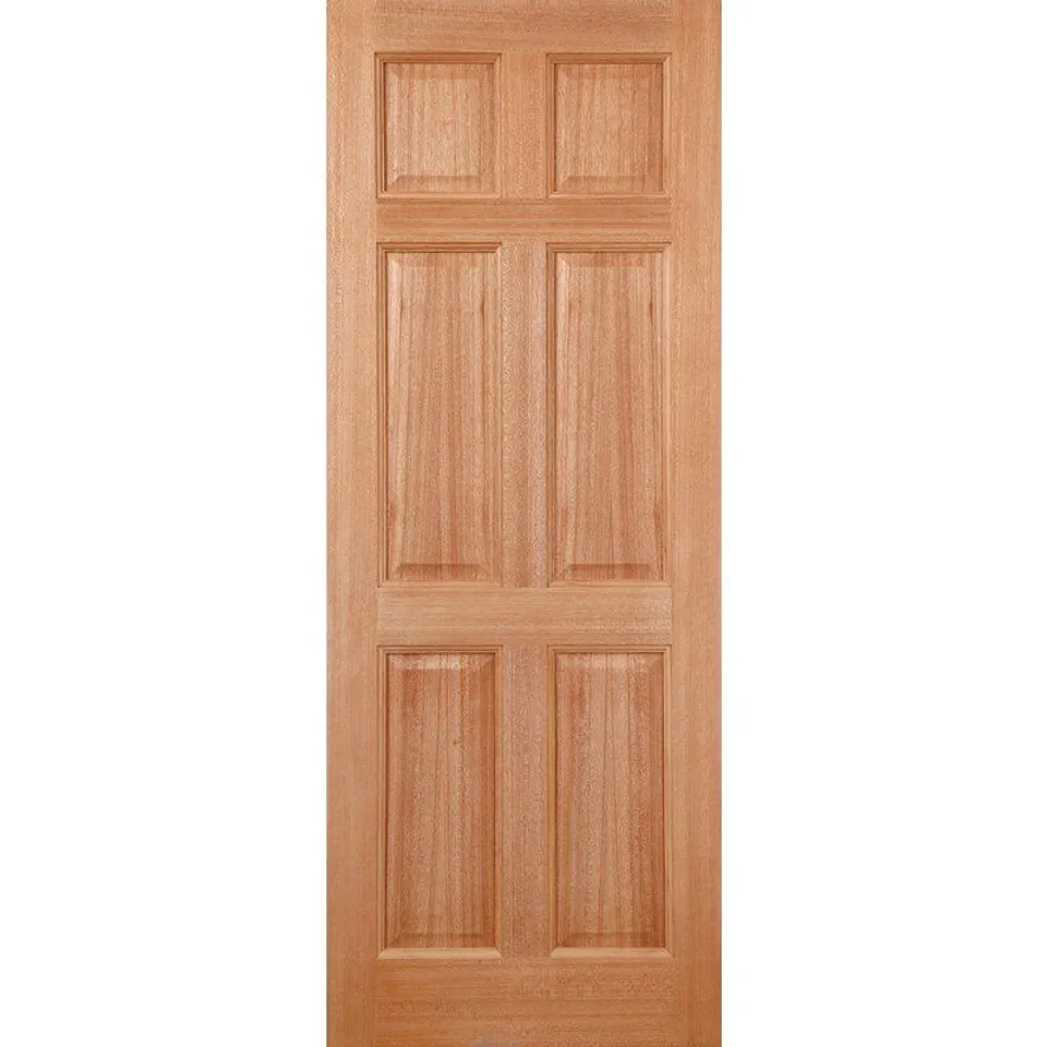 BOXED COLONIAL WOOD 6 PANEL UNGLAZED EXTERNAL DOOR