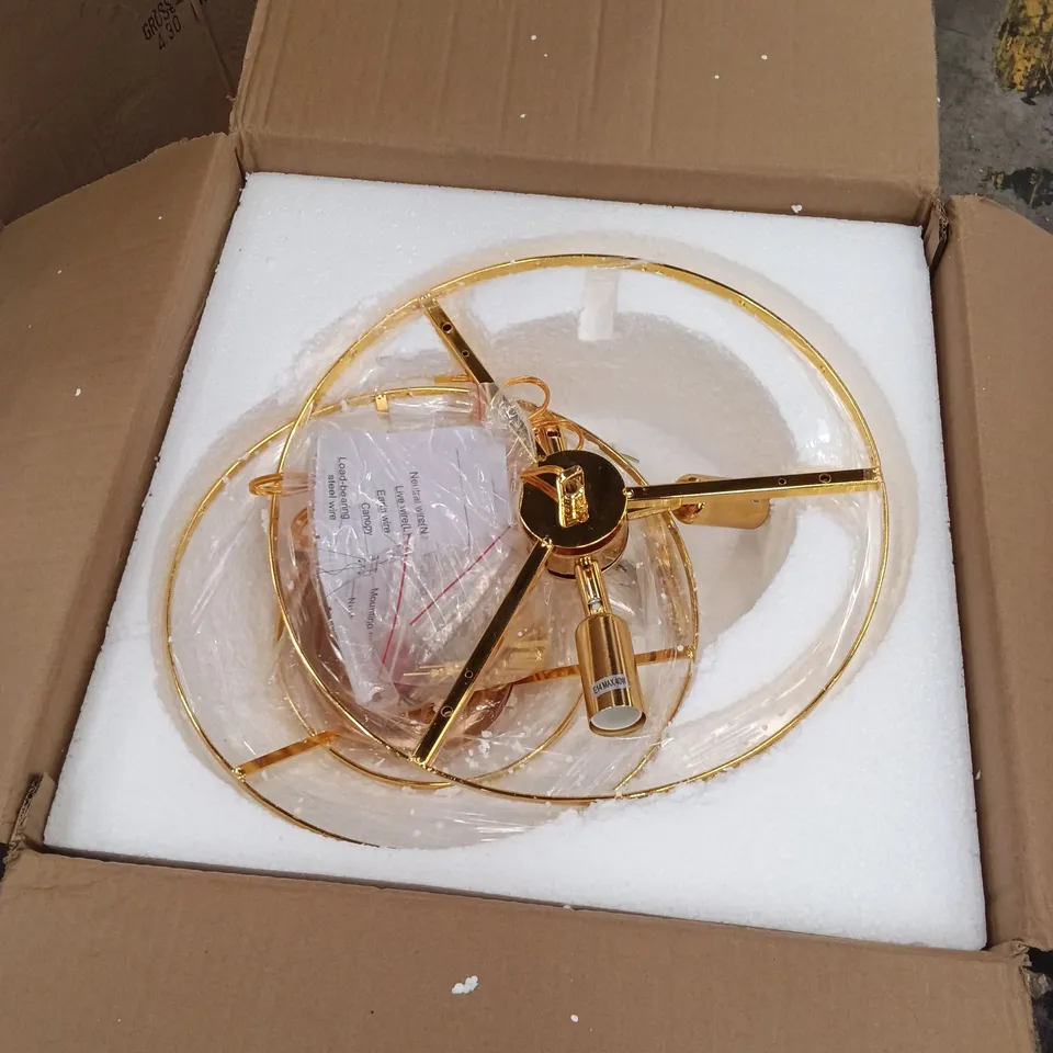 BOXED CHANDELIER - GOLD (1 BOX)