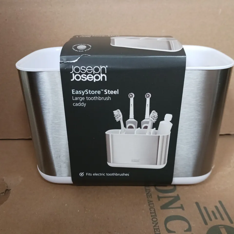 JOSEPH JOSEPH EASYSTORE STEEL TOOTHBRUSH CADDY LARGE